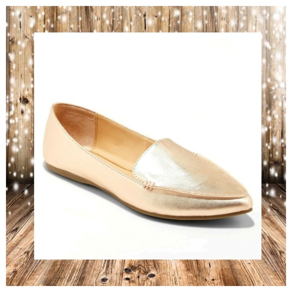 a new day Shoes - Women's Flat Loafers Pointed Toe ~ Rose Gold 8.5